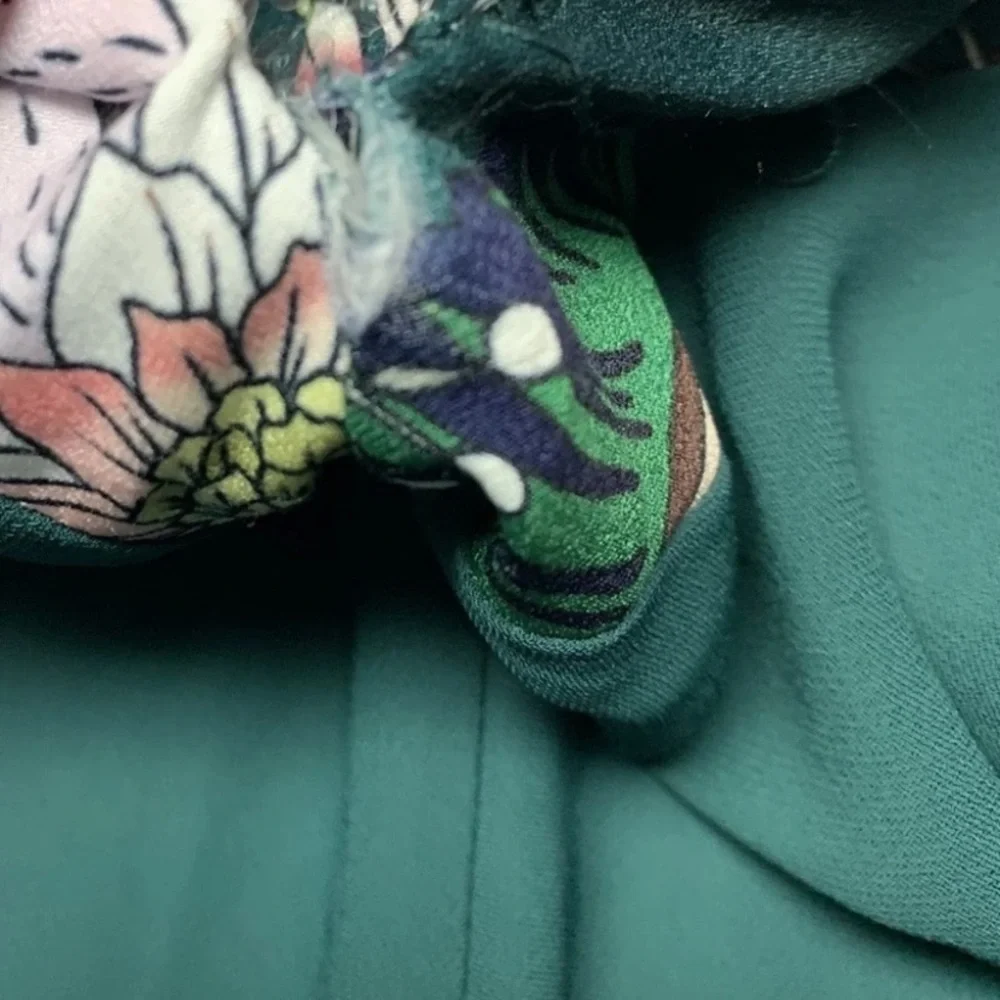 Eloquii green floral Sequin Vneck Kaftan dress Sz 14-16 - Picture 16 of 16